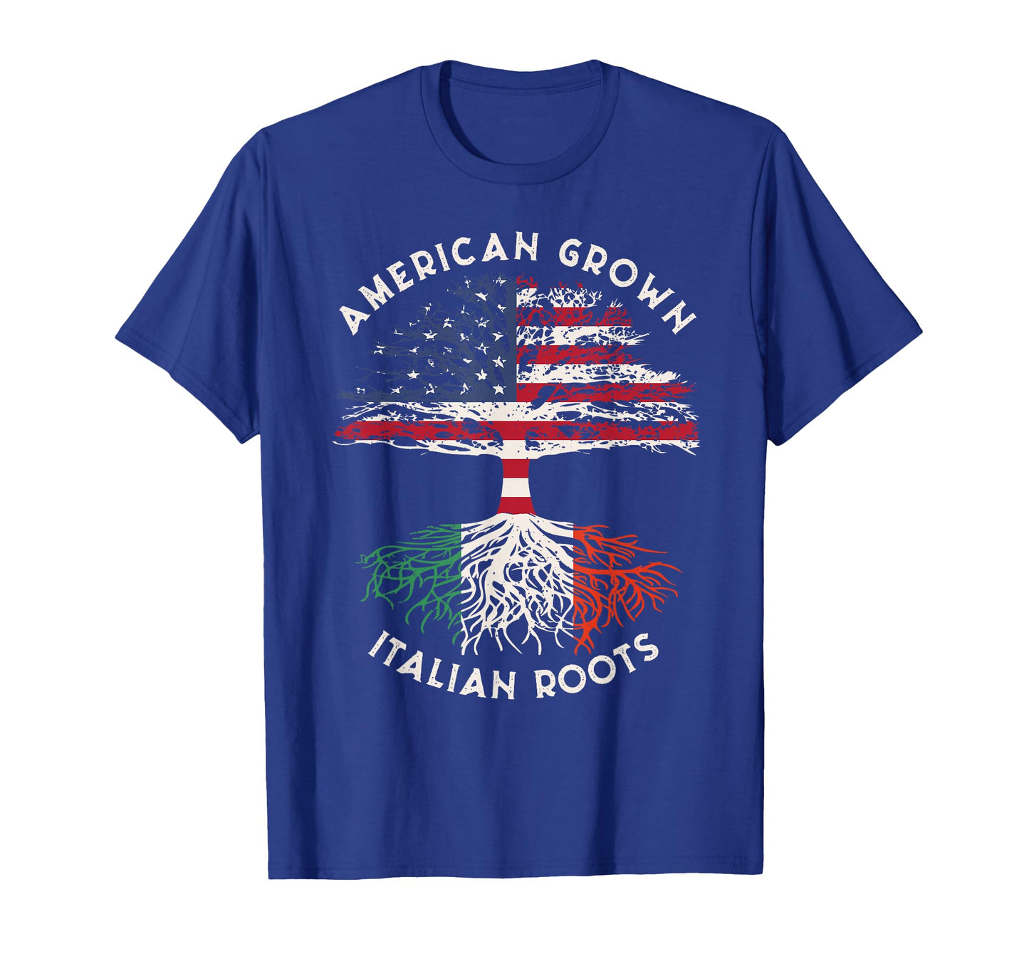 American Grown Italian Roots Family Tree Italy Flag Italian T-Shirt