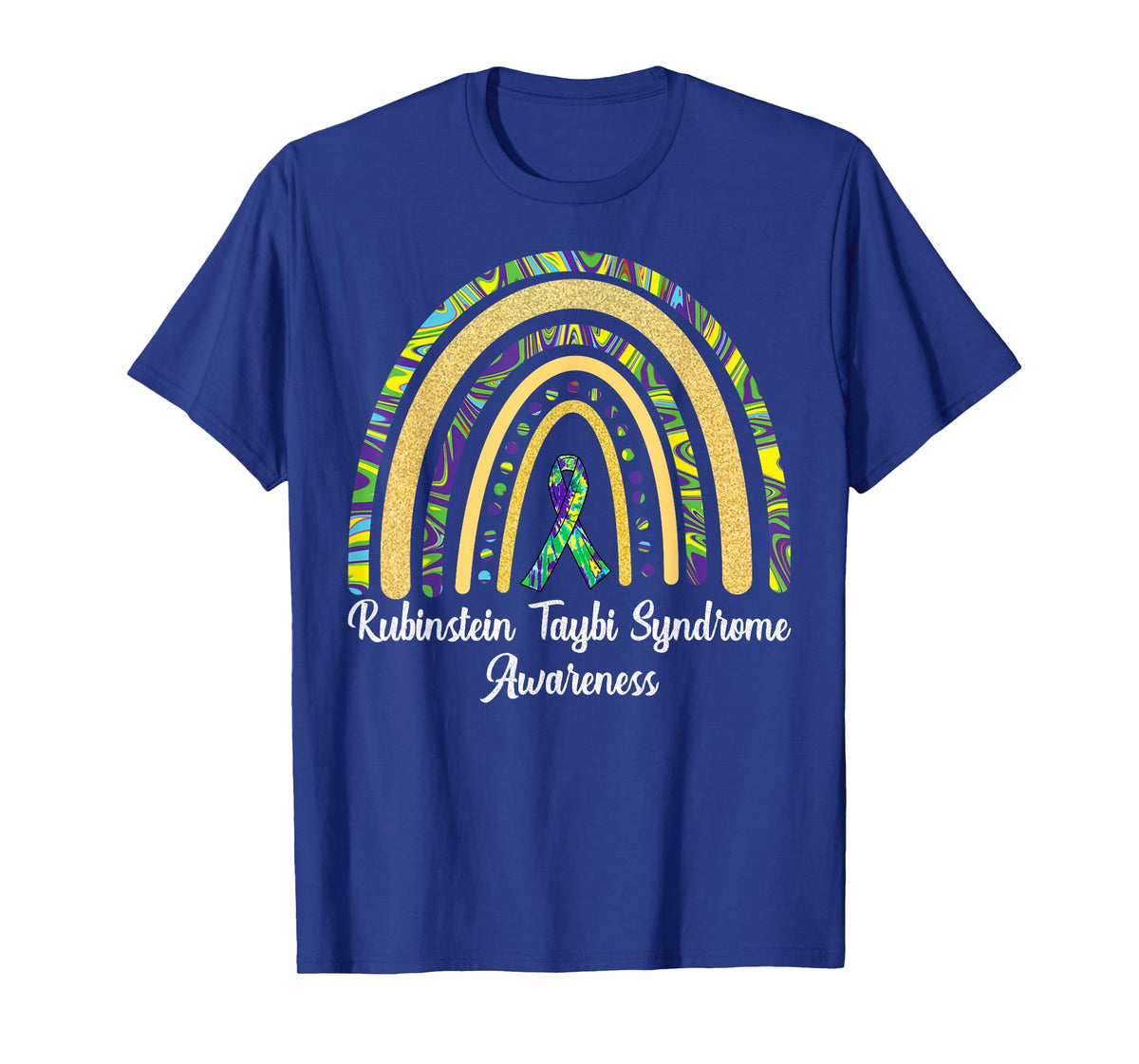 Rubinstein Taybi Syndrome Awareness RTS Rainbow & Ribbon T-Shirt