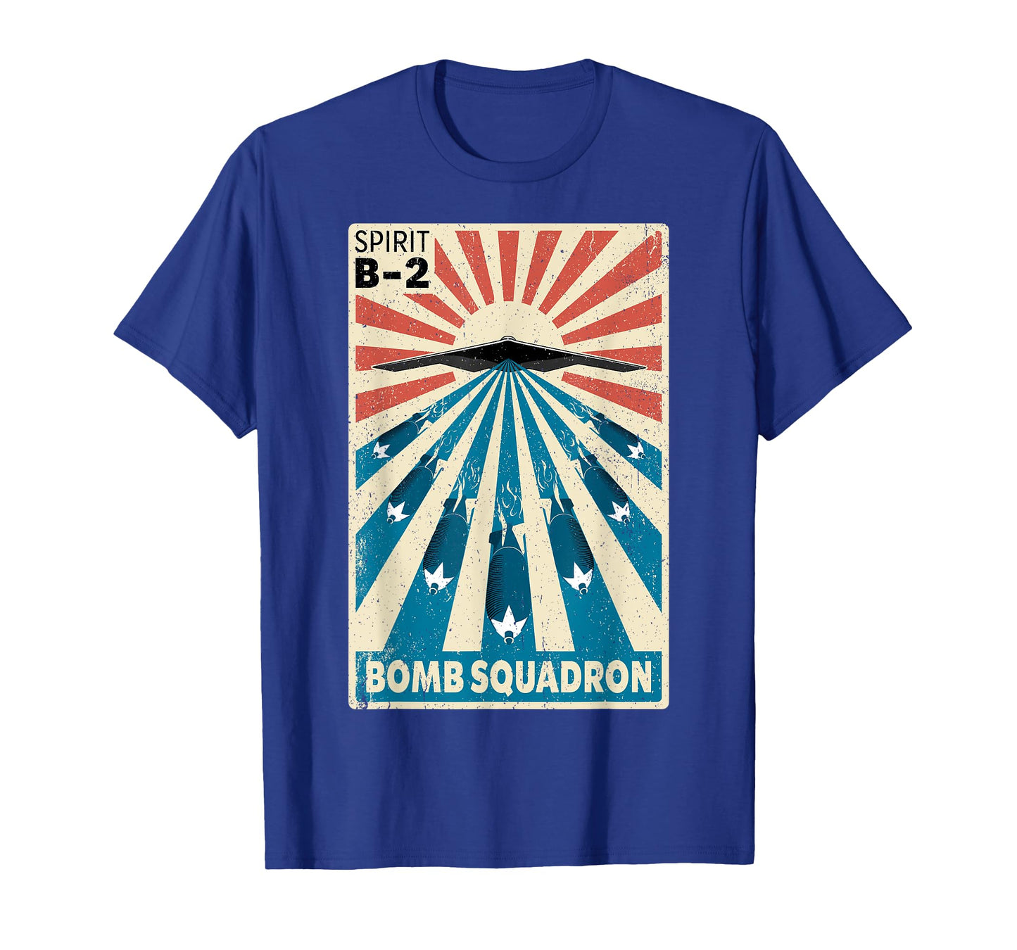B-2 Spirit Stealth Bomber Vintage Bomb Squadron Poster T-Shirt