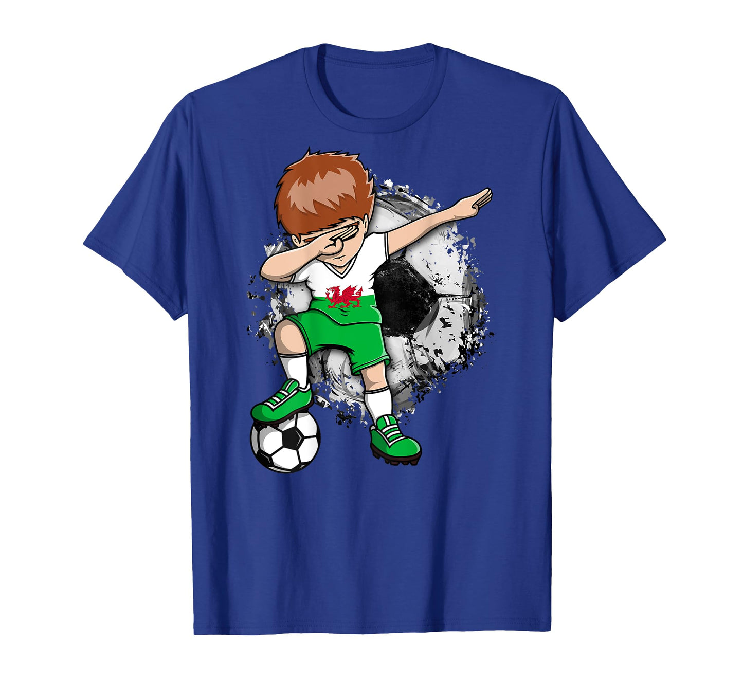 Dabbing Soccer Boy - Wales Jersey Welsh Football Lover Sport T-Shirt