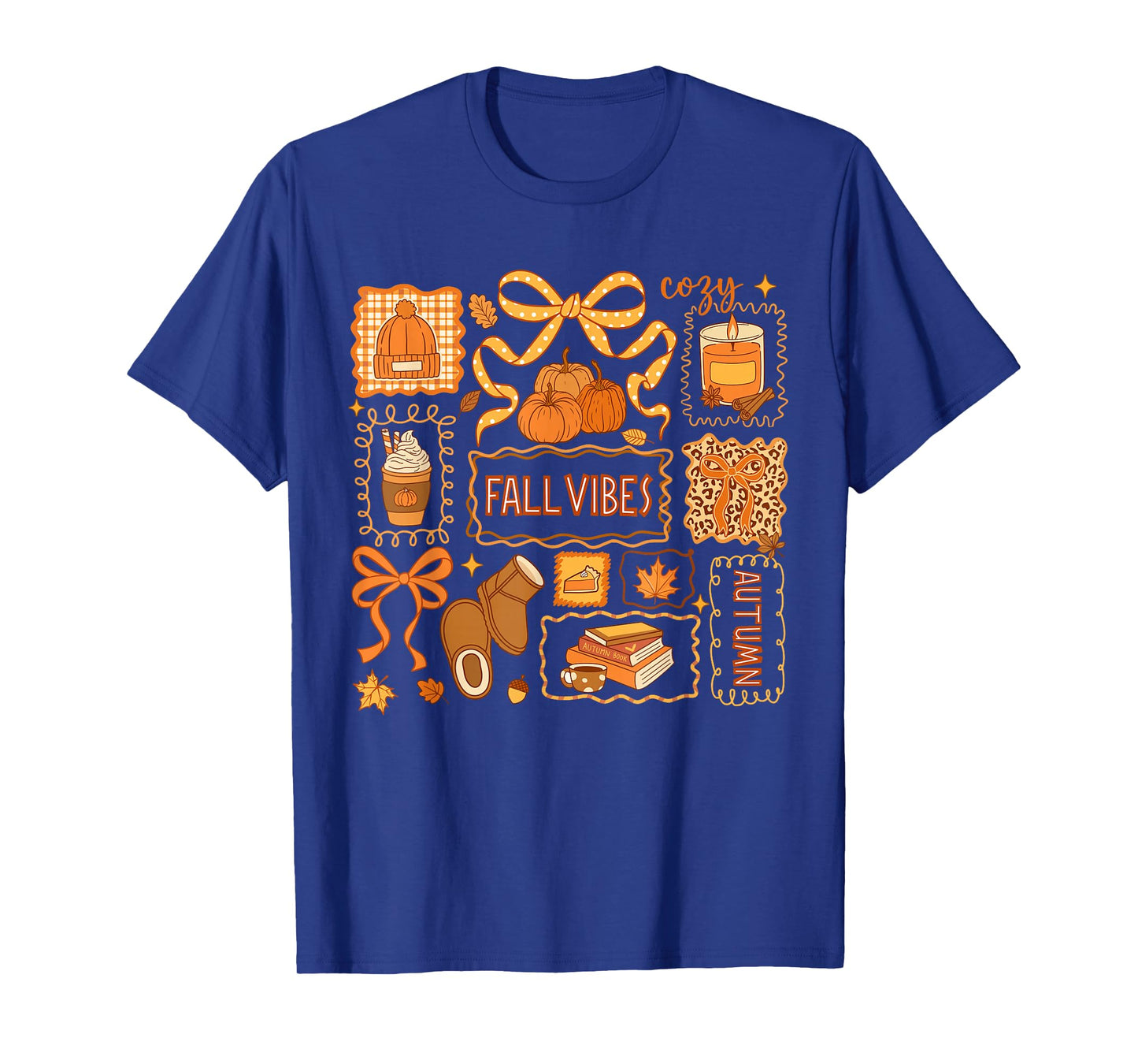 Fall Vibes Autumn Coquette Pumpkin Thanksgiving Coffee Women T-Shirt