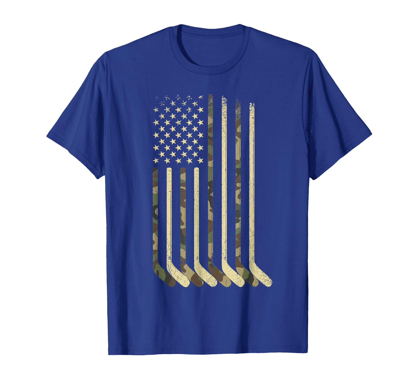 Hockey Stick Hockey American Flag Camo USA for Hockey Player T-Shirt