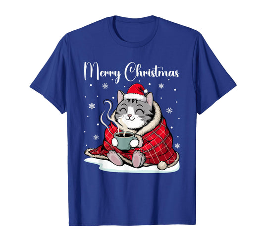 Christmas Pajamas Cat Merry Catmas Xmas Outfit Funny Cat T-Shirt