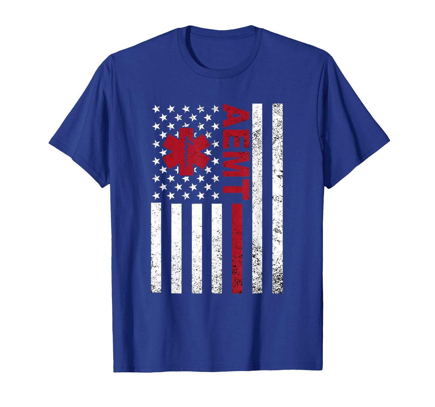 AEMT Advanced Emergency Medical Technician USA Flag T-Shirt
