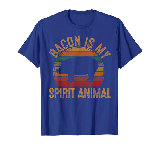 Bacon Is My Spirit Animal Gift Retro BBQ Costume Pork Grill T-Shirt