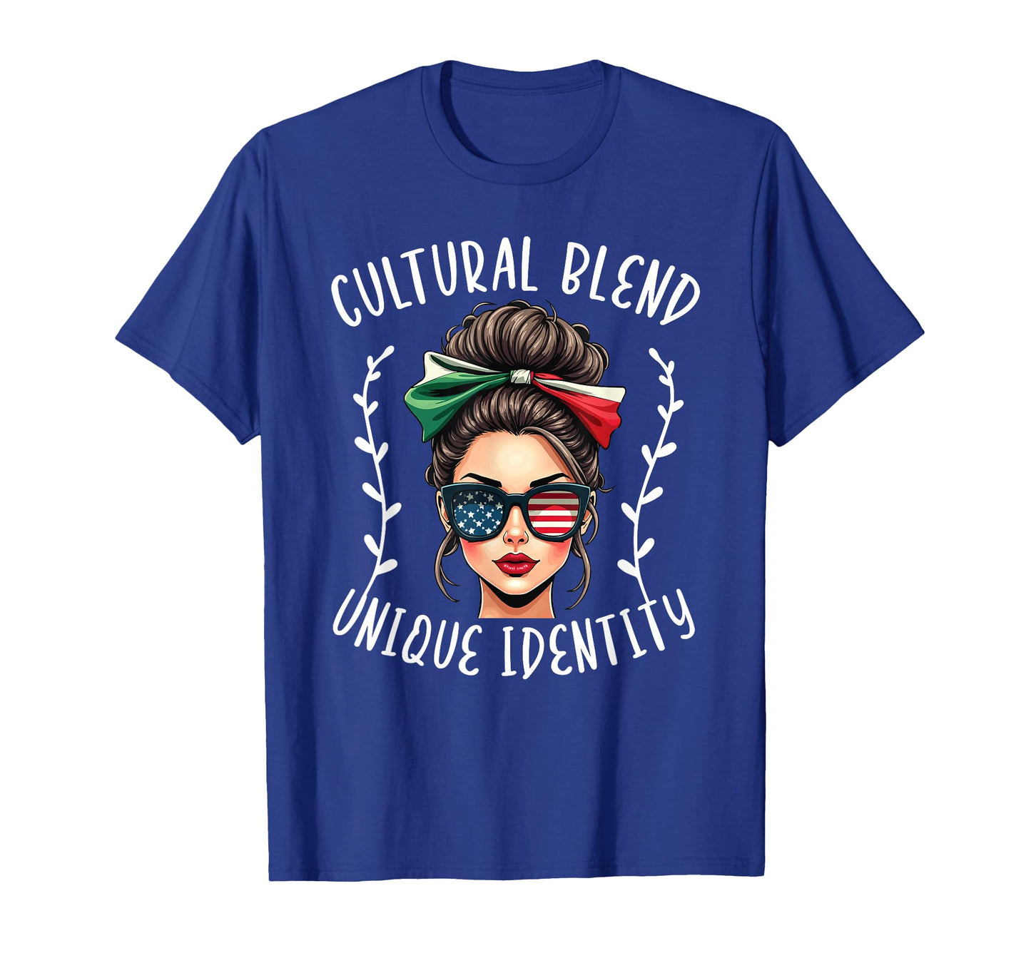Half Mexican Half American USA Flag Mexican T-Shirt