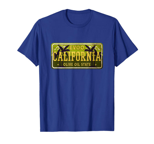 Cool California License Plate EVOO Olive Oil State T-Shirt
