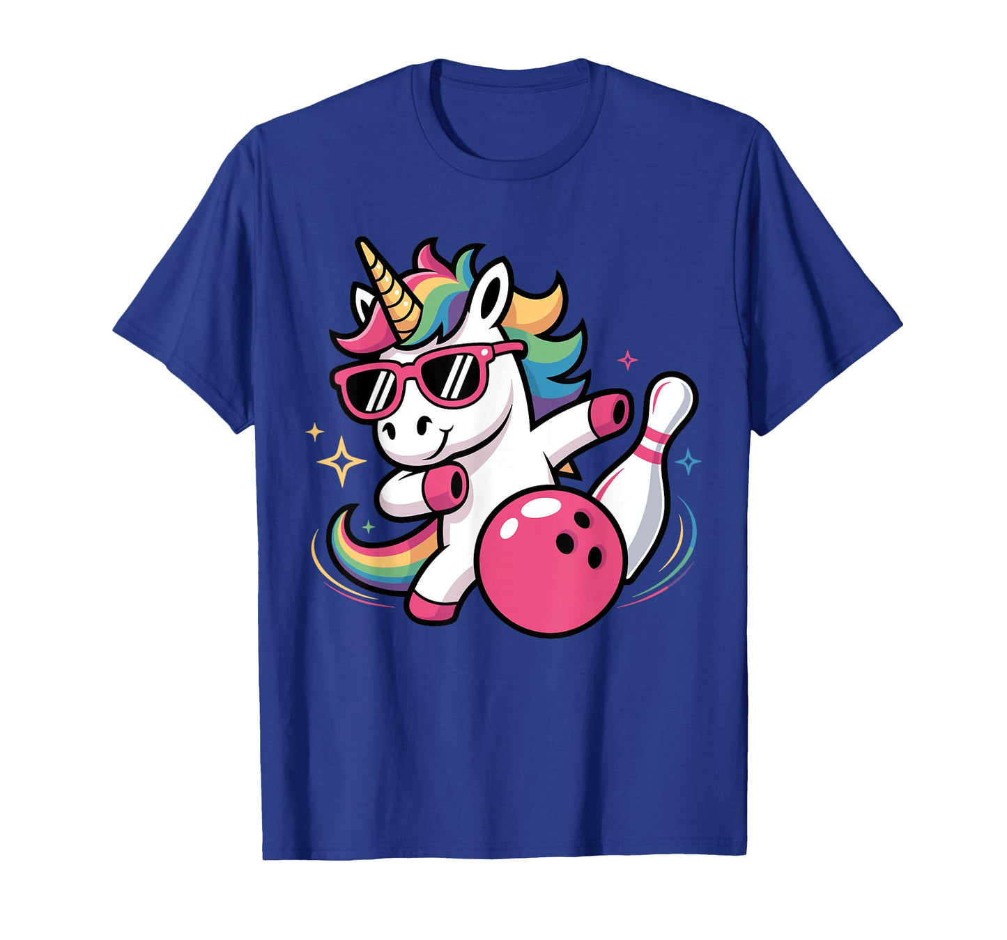 Kawaii Unicorn Dabbing Bowling Birthday Girls T-Shirt