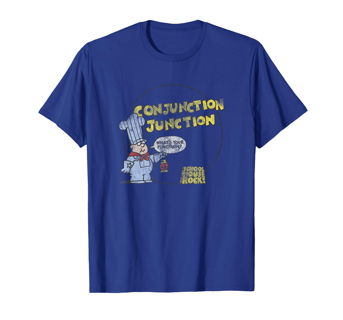 Schoolhouse Rock Conjunction Junction Conductor Retro TV T-Shirt