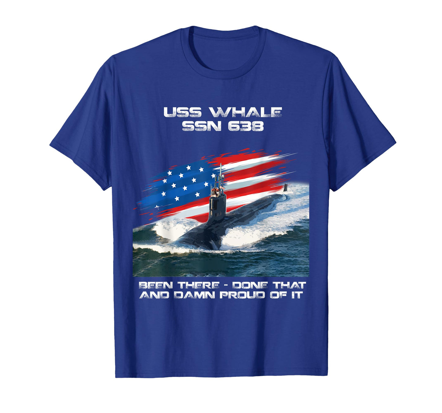 USS Whale SSN-638 American Flag Submarine Veteran Xmas Women Men T-Shirt
