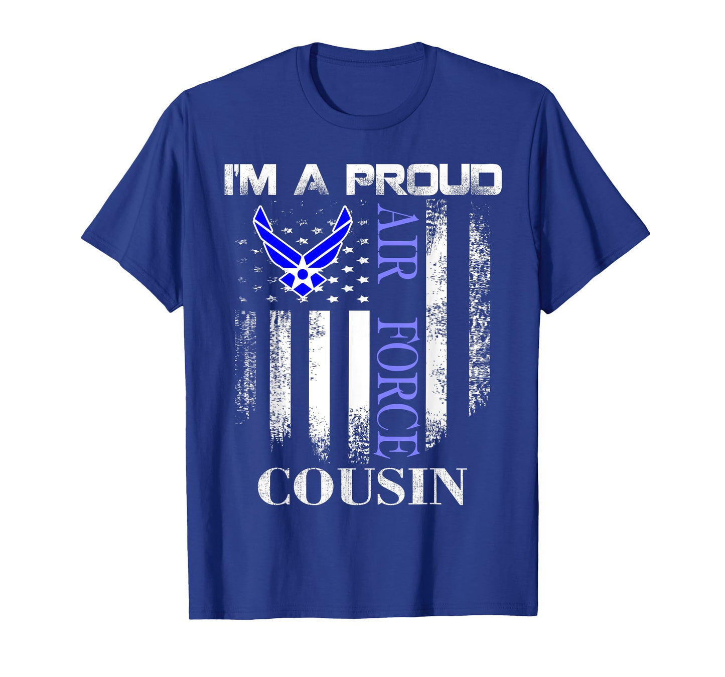 Vintage I'm A Proud Air Force Cousin With American Flag T-Shirt
