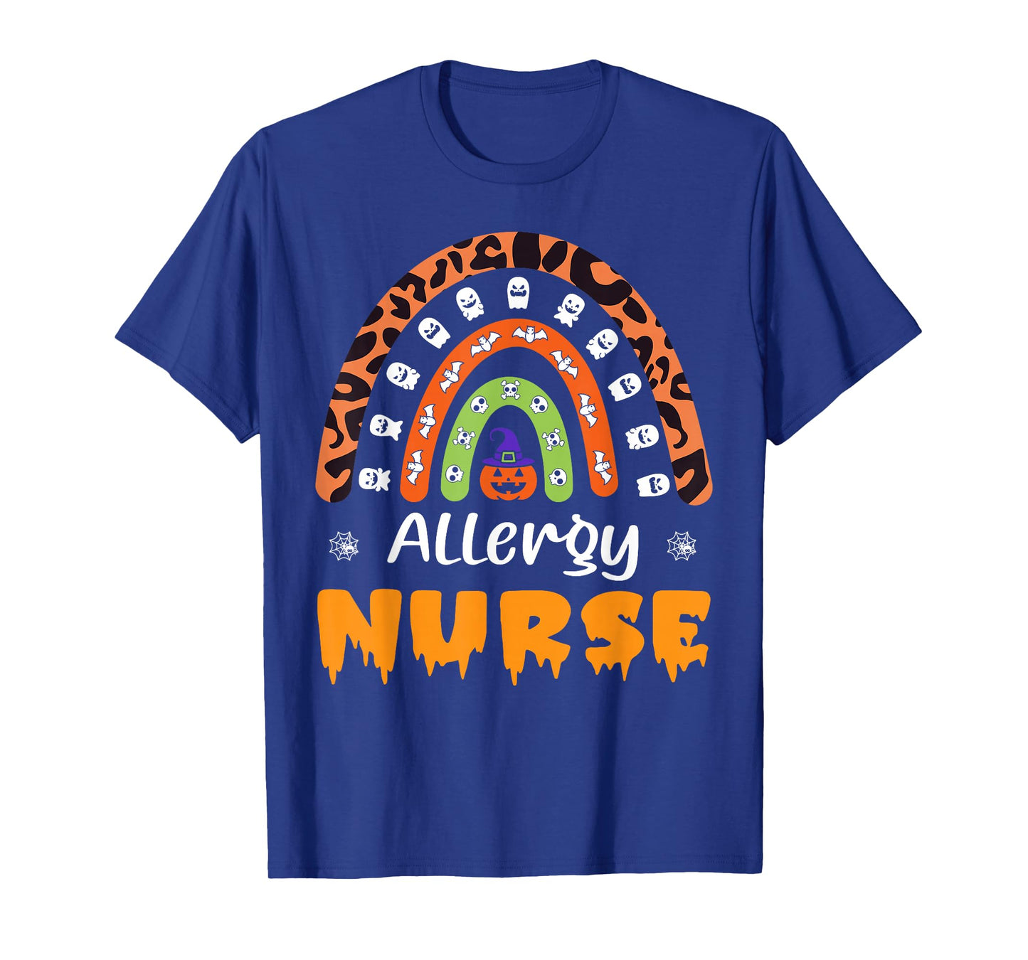 Allergy Nurse Leopard Rainbow Halloween Costume T-Shirt