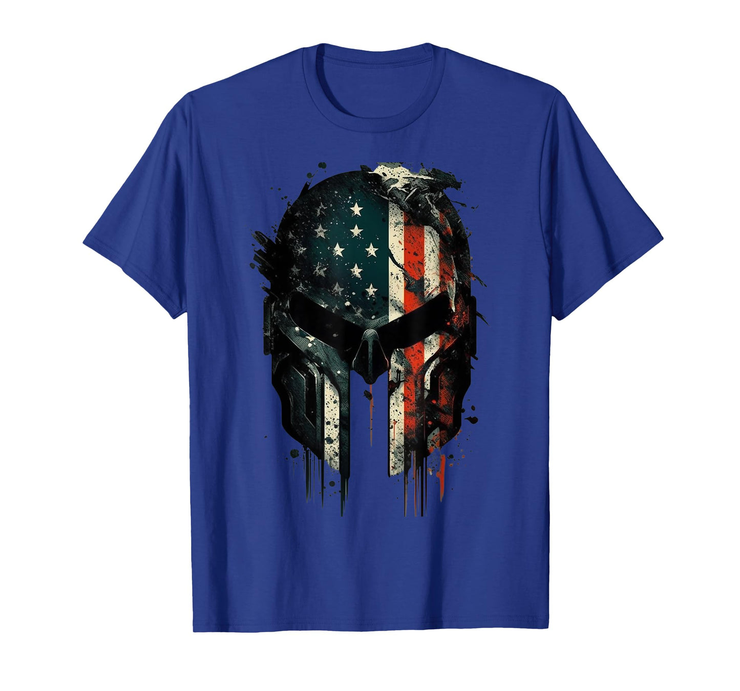 American Spartan Reaper Themed USA Flag National Pride Women Men T-Shirt