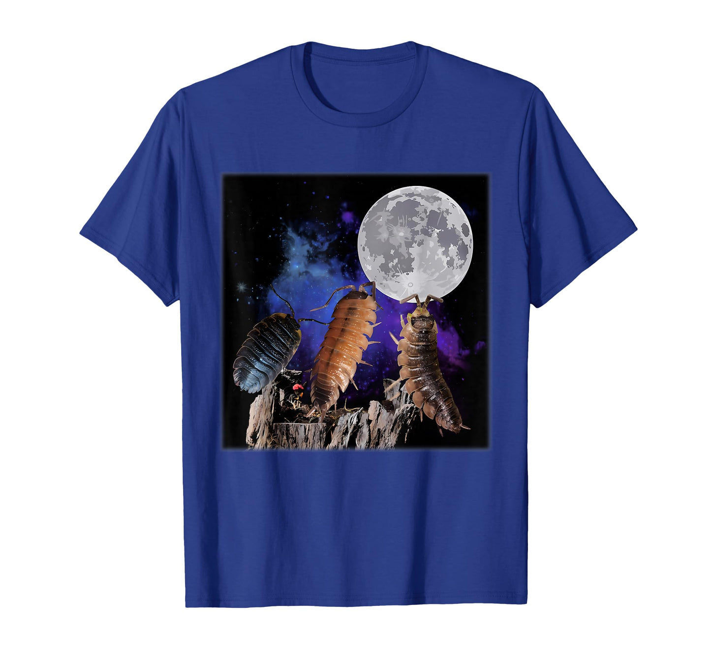 Vintage Three Isopods Howling at The Moon Insect Entomology T-Shirt