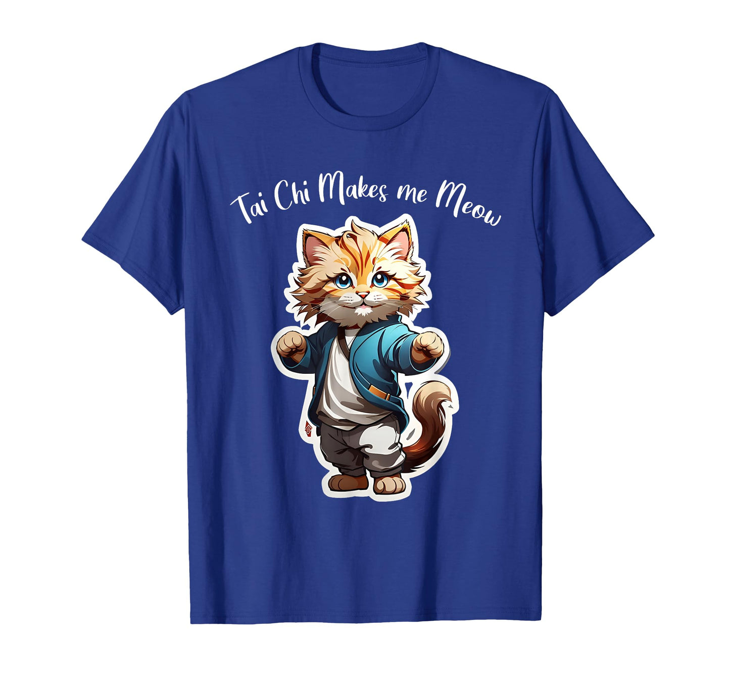 Cat Tai Chi makes me Meow, funny Kitten, Ying Yang Balance T-Shirt