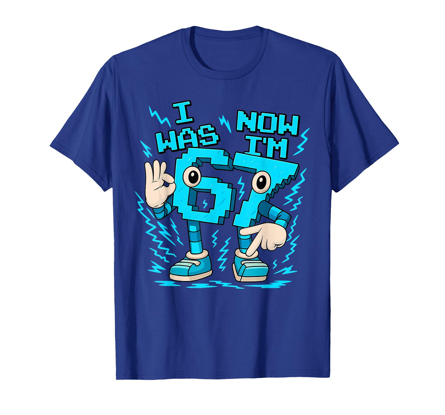 I was 6 Now I'm 7 67 Seven Year Old Birthday Girls Boys T-Shirt