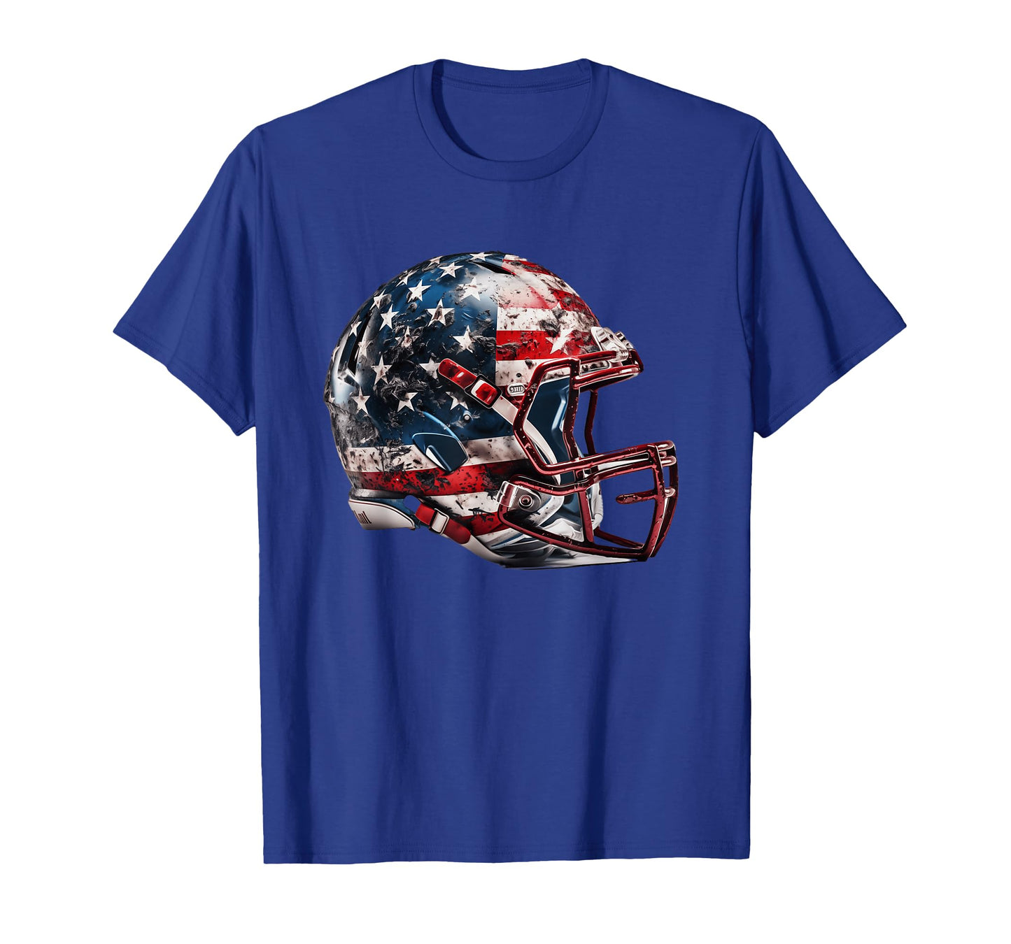 American Football Helmet Us Flag T-Shirt