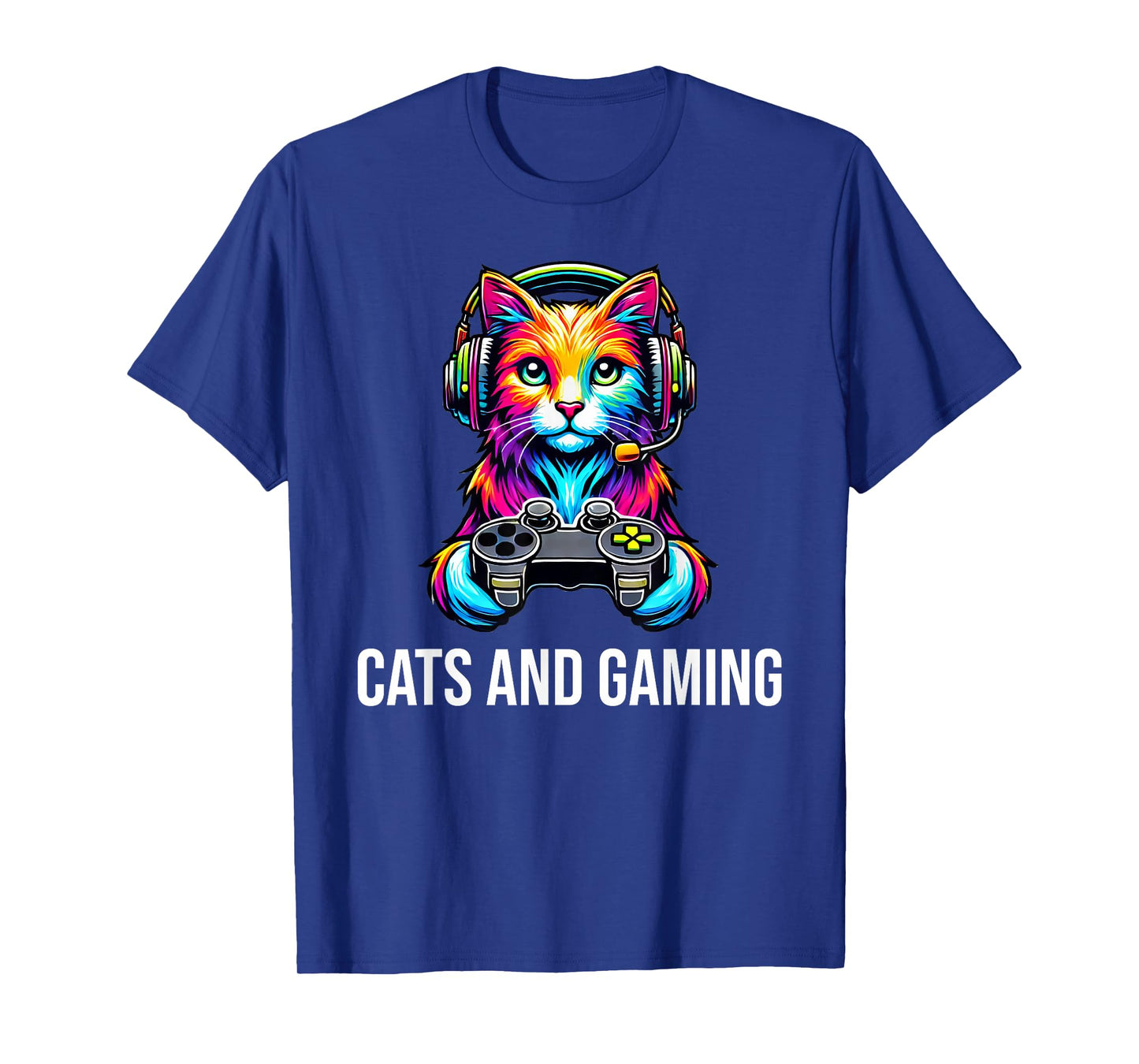 Cats And Gaming Funny Cat Lover Gamer Video Games T-Shirt