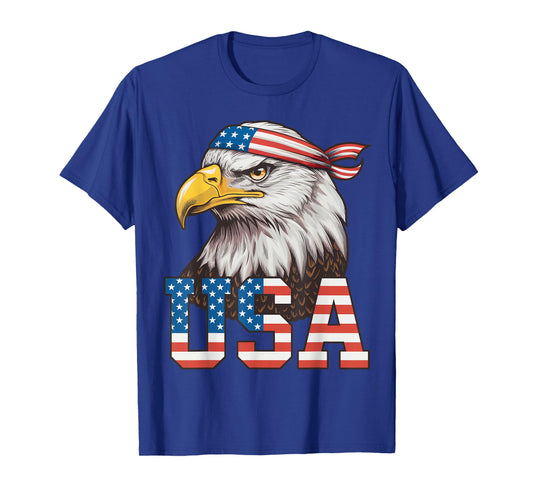 USA American Flag Men Women Kids Bald Eagle Patriotic T-Shirt
