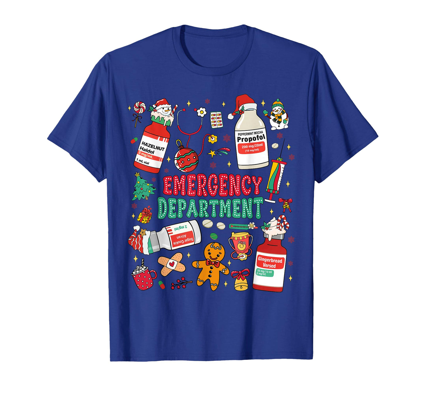 Christmas Emergency Room ER RN Nurse Department Healthcare T-Shirt