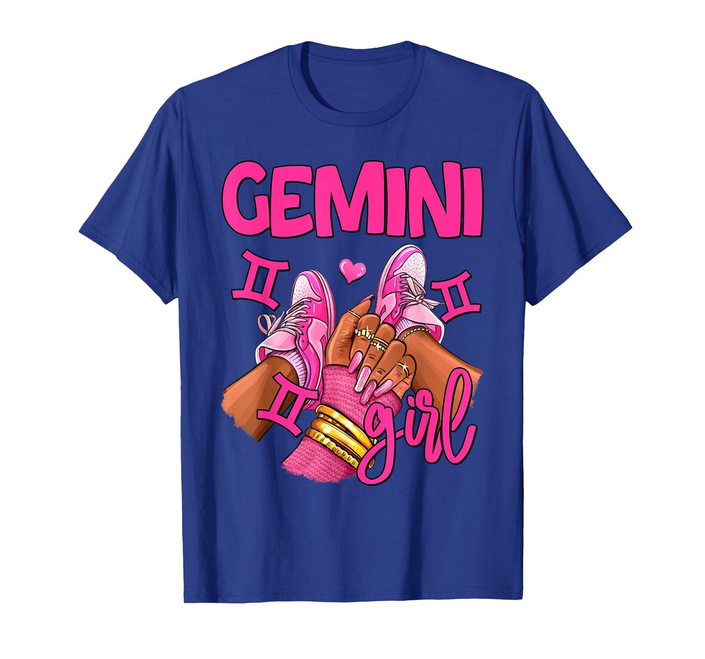 Gemini Girl Birthday Queen Women Sneakers Zodiac Sign T-Shirt