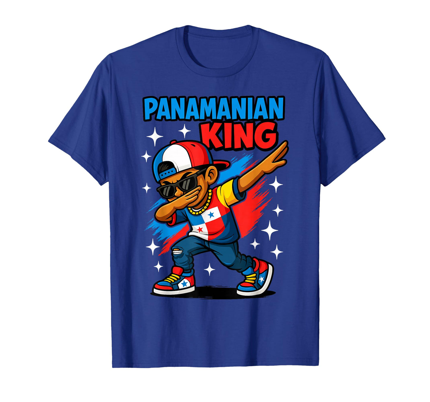 Panamanian King Dab Boy Panama Flag Street Style for Kids T-Shirt