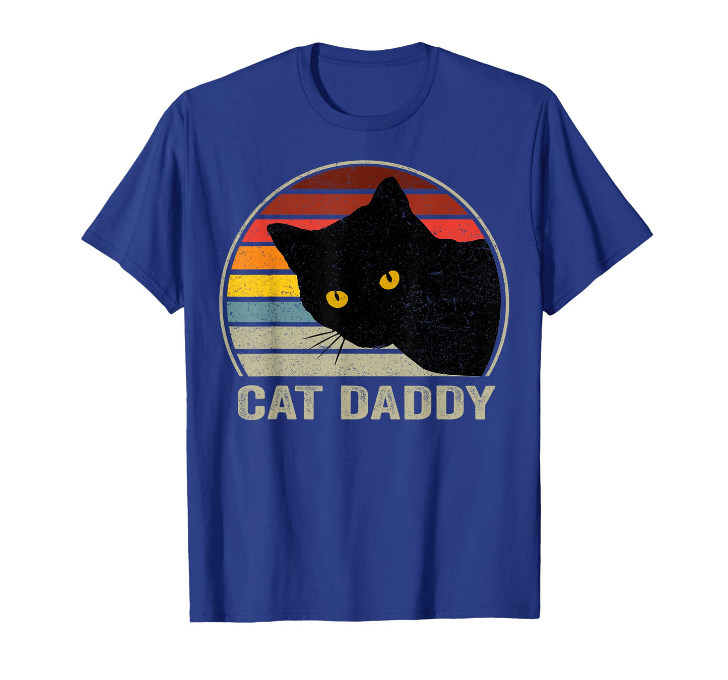 Cat Daddy Vintage Cat 80s Retro Style For Men, Cat Dad T-Shirt