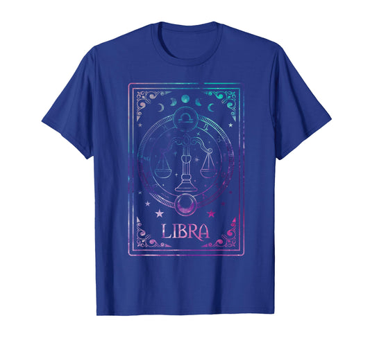 Libra Tarot Card September October Birthday Astrology Zodiac T-Shirt