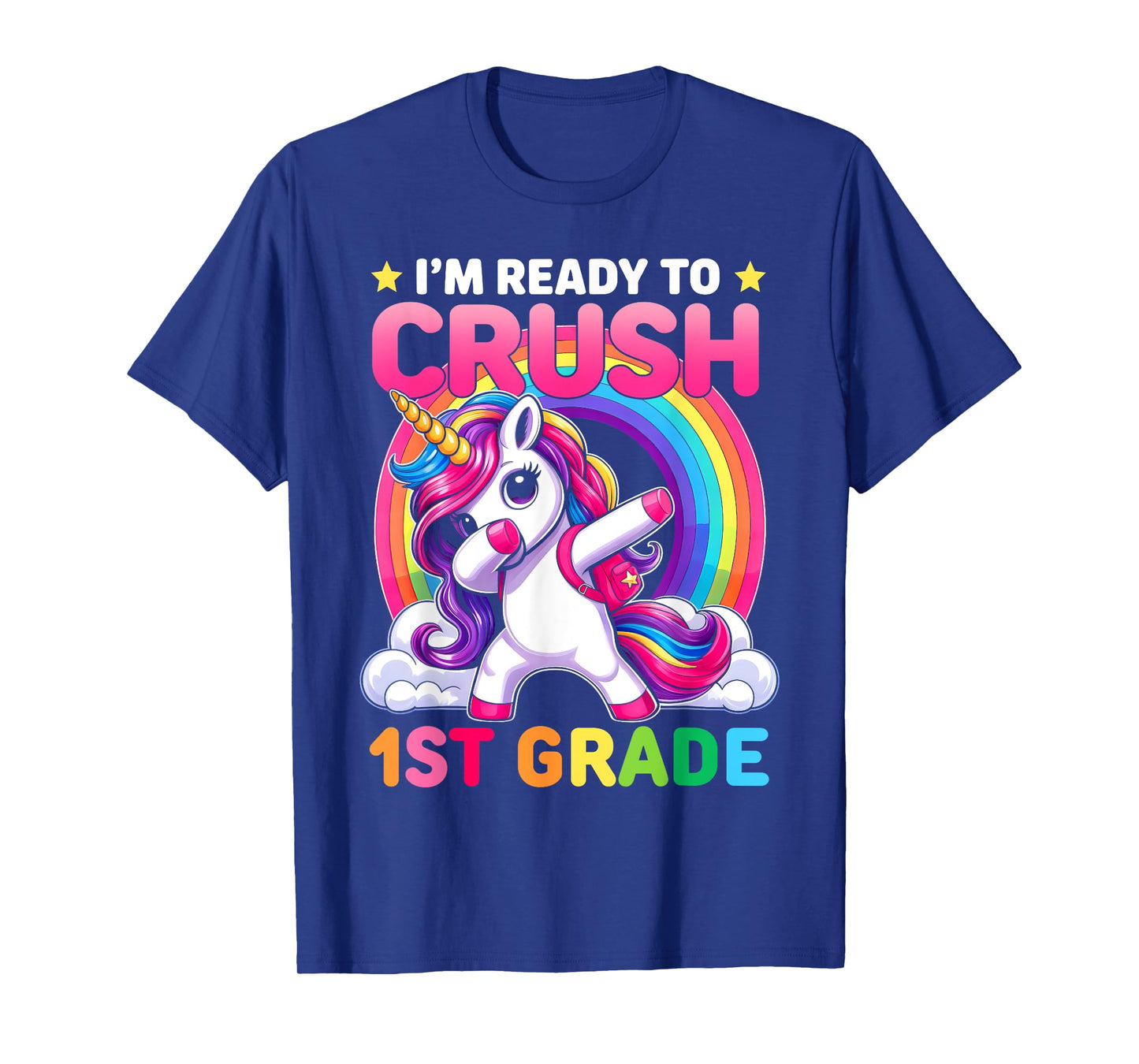 Crush 1st Grade Shirts for Girls Unicorn Back to School T-Shirt