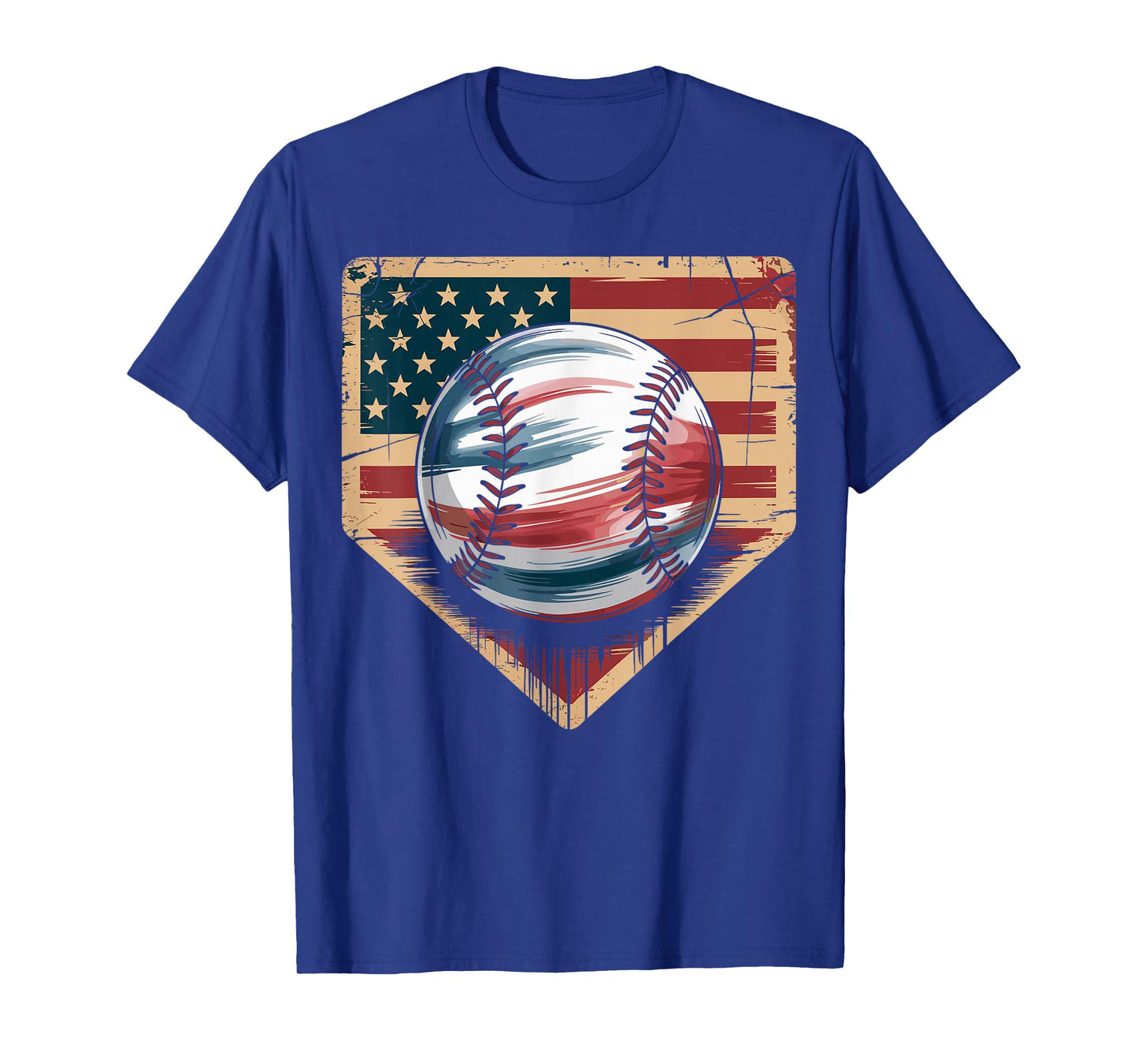 Baseball American Flag T-Shirt