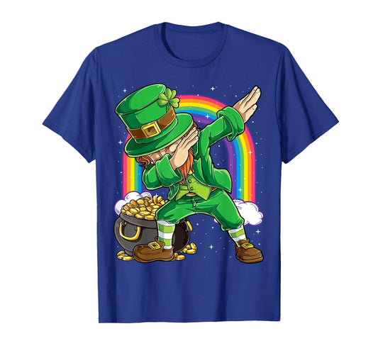 St Patricks Day Dabbing Leprechaun Boys Girls Men Dab Dance T-Shirt Small