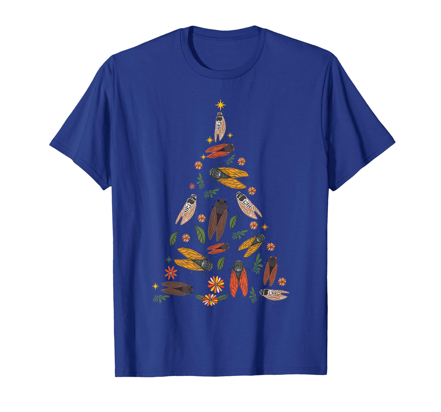 Cicada Christmas Tree Entomologist Bug Insect Nature Lover T-Shirt