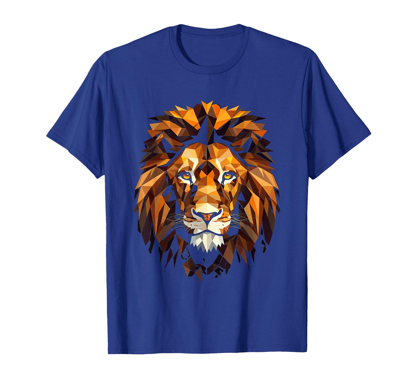 Lion Colourful Lion from Africa King of Animals Polygon T-Shirt