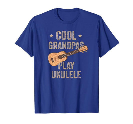 Cool Grandpas Play Ukulele Ukulele Music Guitar T-Shirt
