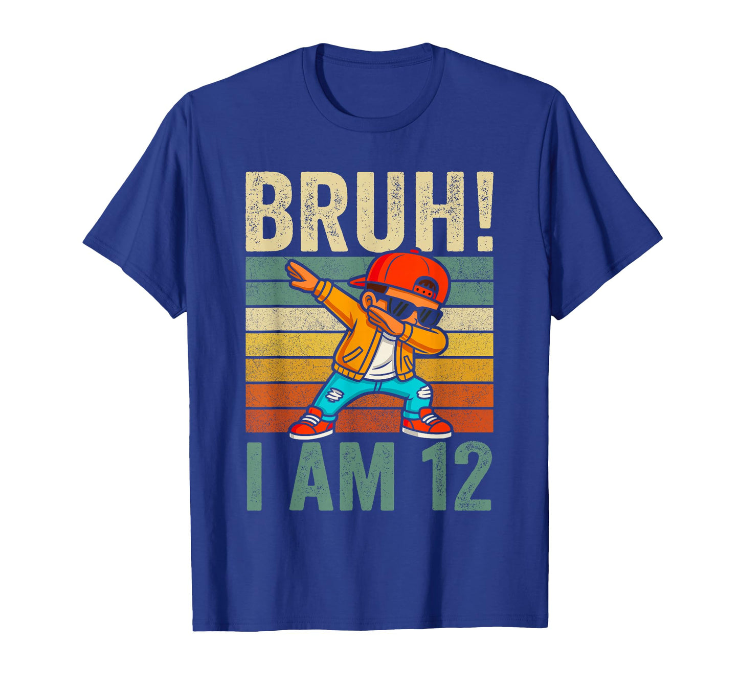 Bruh I'm 12 Birthday Boy Shirt, Dabbing Boy 12th Birthday T-Shirt