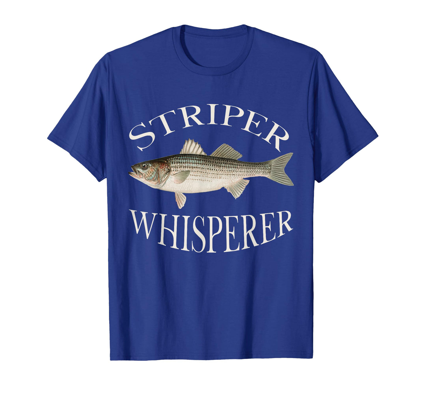 Striper Whisperer Striped Bass Fish Illustration Fishing T-Shirt