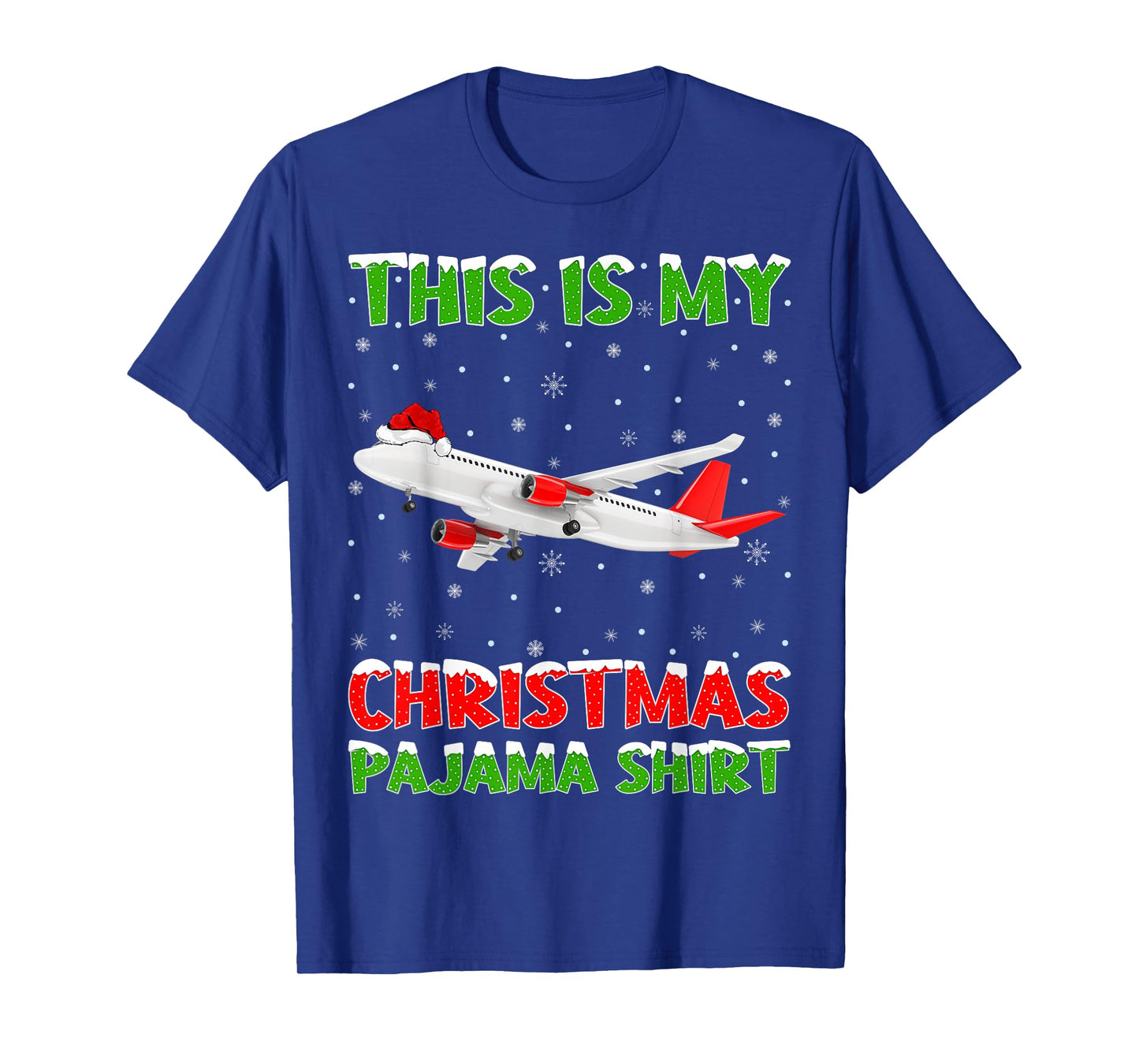 Airplane Xmas Tree Lights This Is My Christmas Pajama T-Shirt