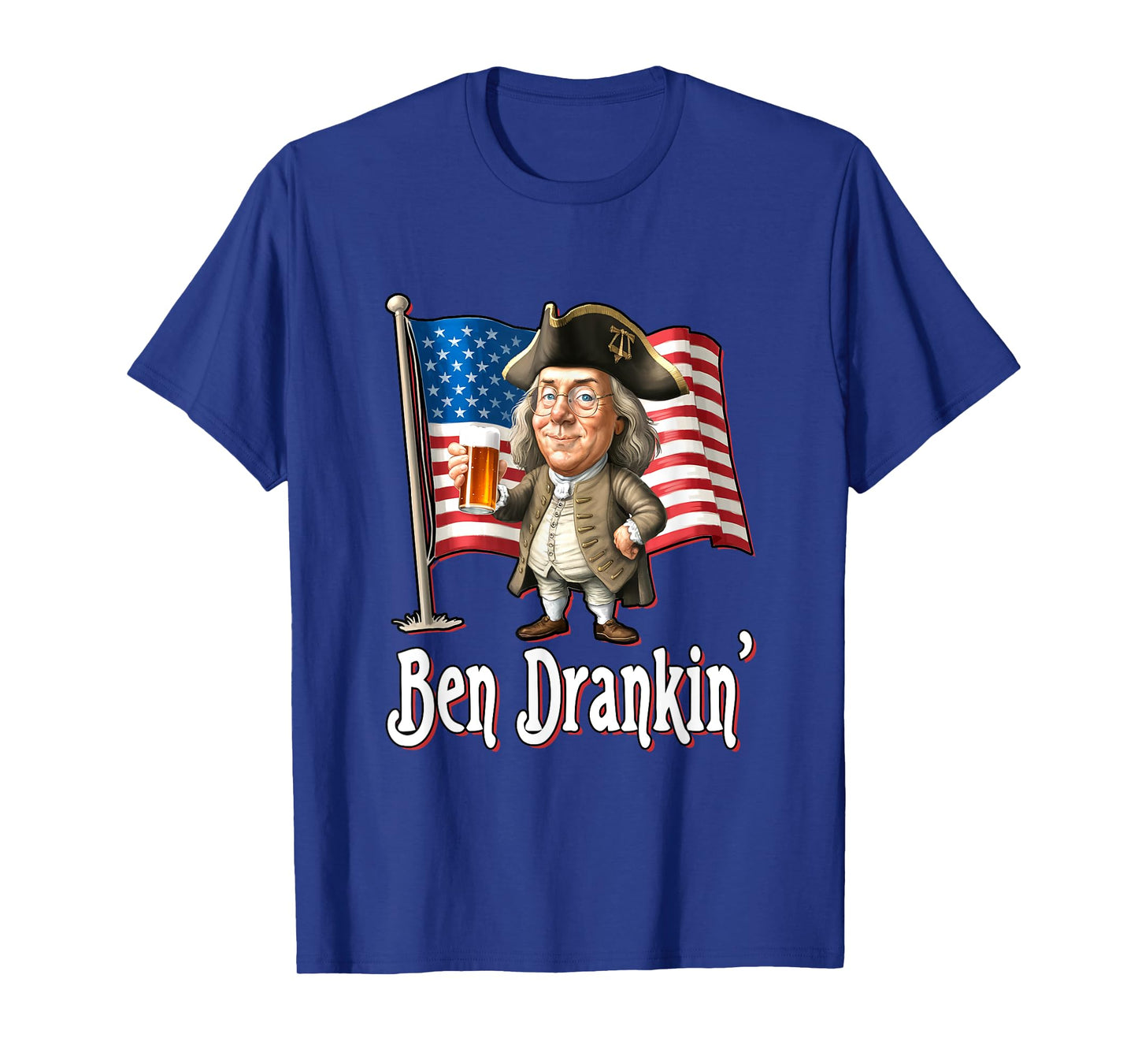 Ben Drankin' - Benjamin Franklin Drinking A Beer T-Shirt