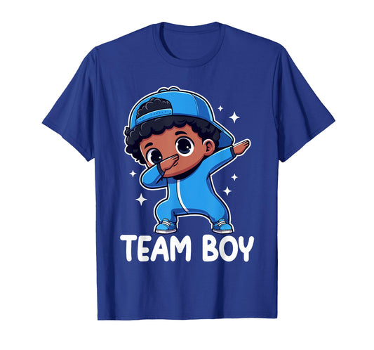 Gender Reveal Party Team Boy Baby Dabbing Announcement T-Shirt