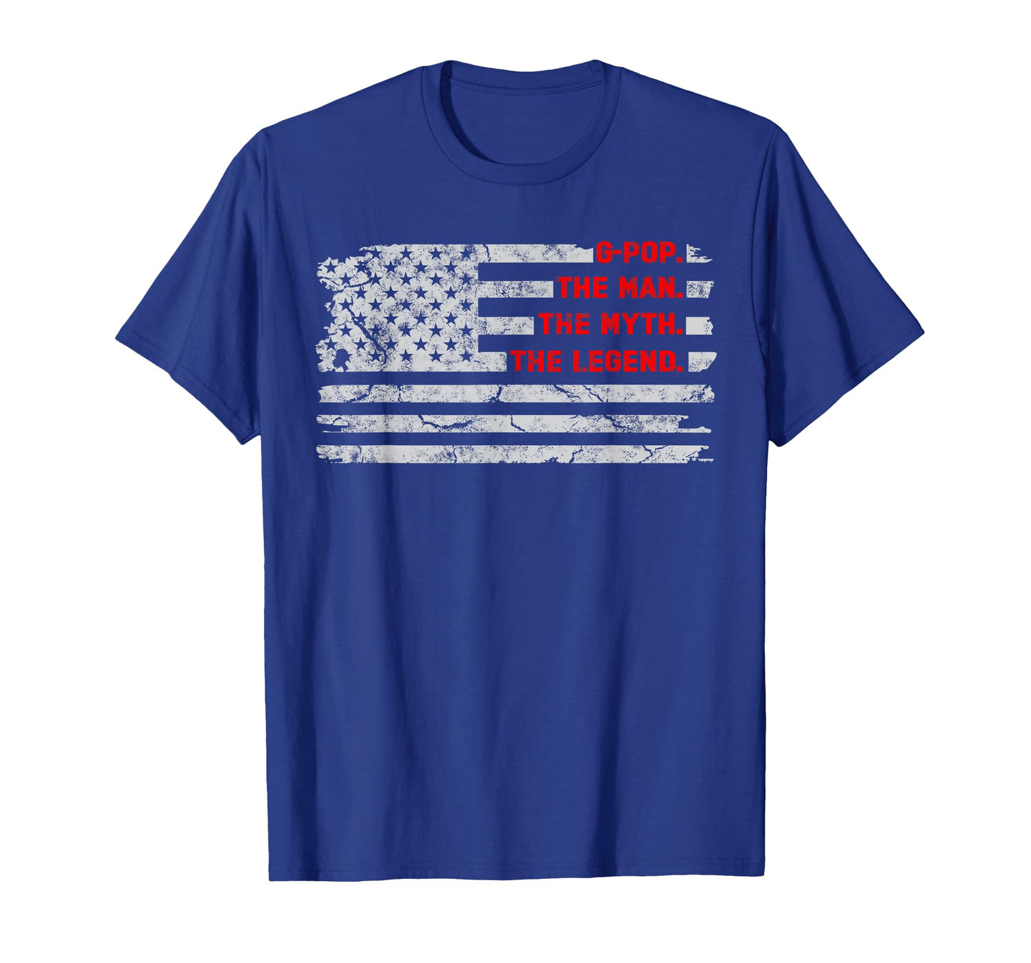 G-pop The Man Myth Legend fathers day Vintage American Flag T-Shirt
