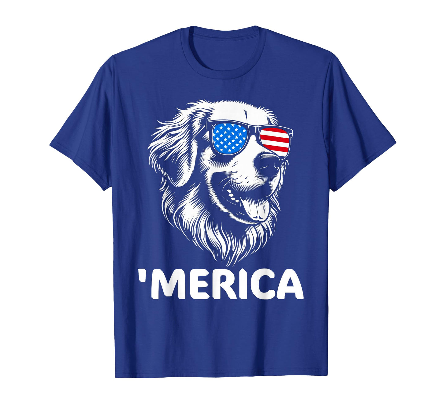 'Merica Patriotic Golden Retriever Dog 4th of July T-Shirt