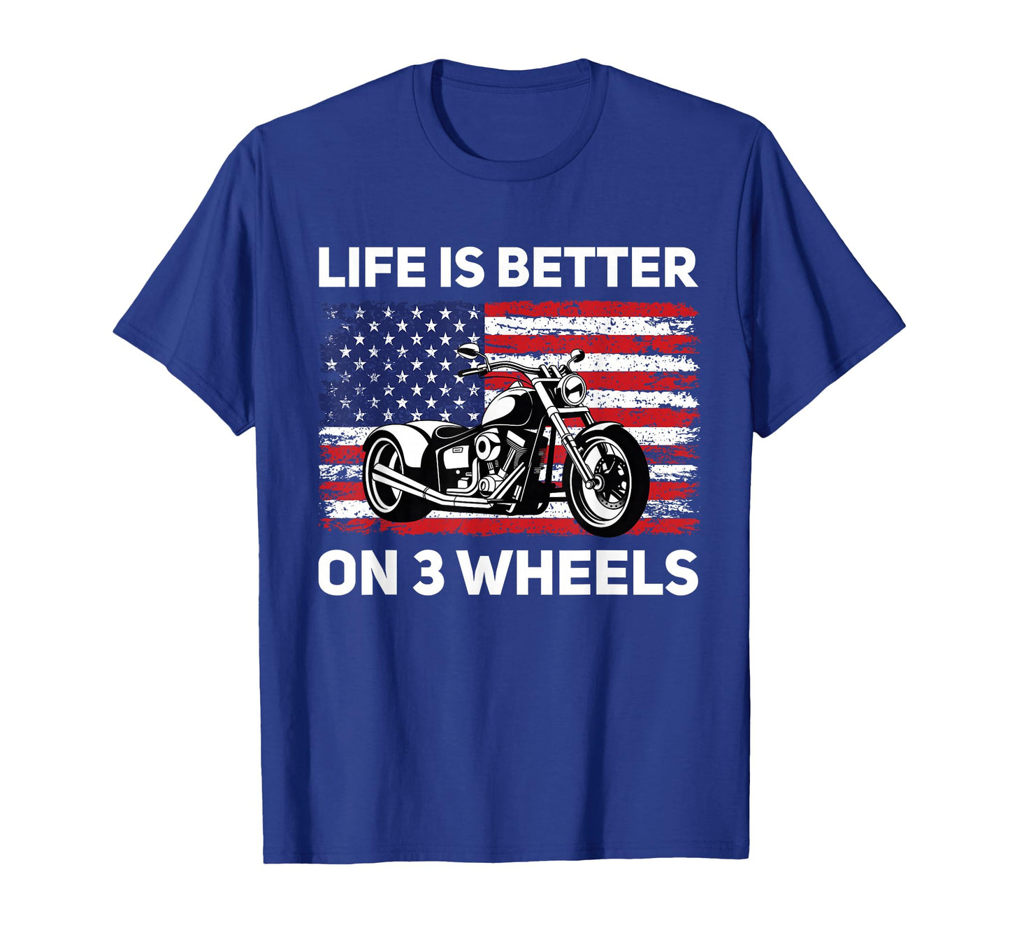 Funny Trike Motorcycle Quote Life is Better On 3 Wheels T-Shirt