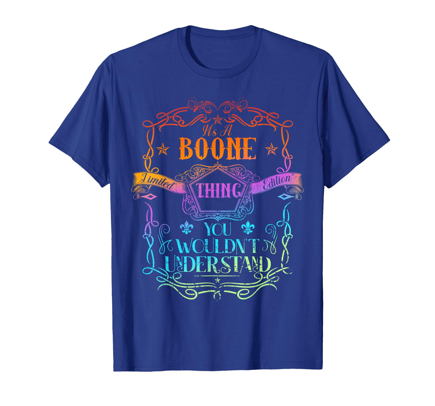 Boone Family Name I Love Boone Personalized Vintage T-Shirt
