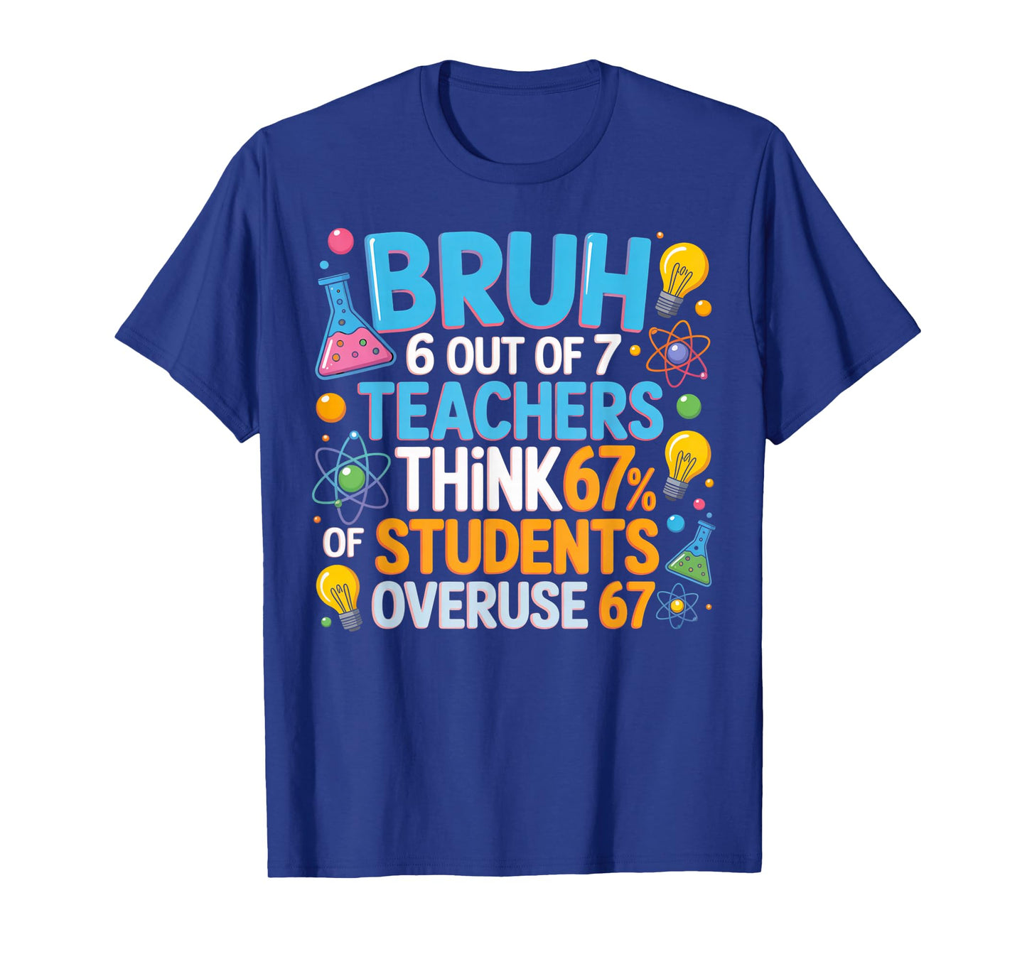 6 Out of 7 Teachers Think 67% of Students Overuse 67 Meme T-Shirt