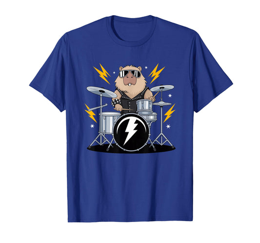 Capybara Drummer Capybaras Drum Drumming T-Shirt