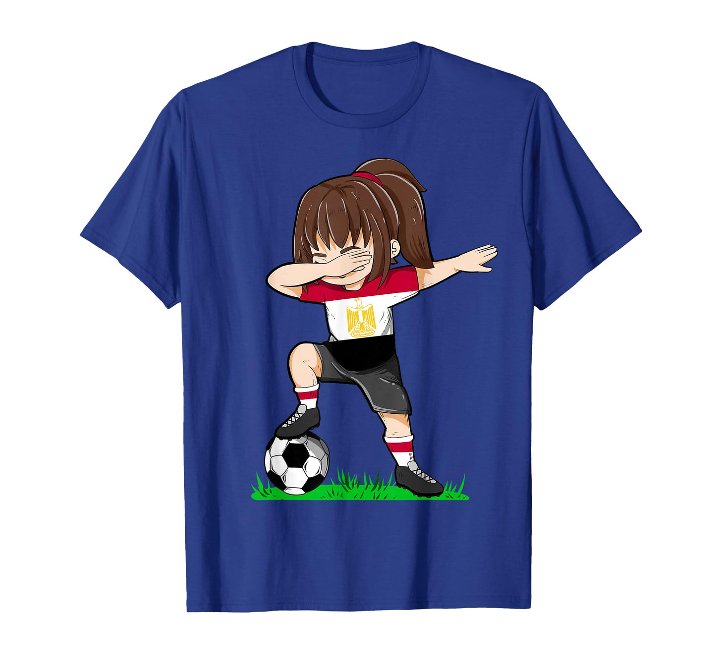 Soccer Egypt Jersey Shirt Egyptian Flag Football Girls Dab T-Shirt