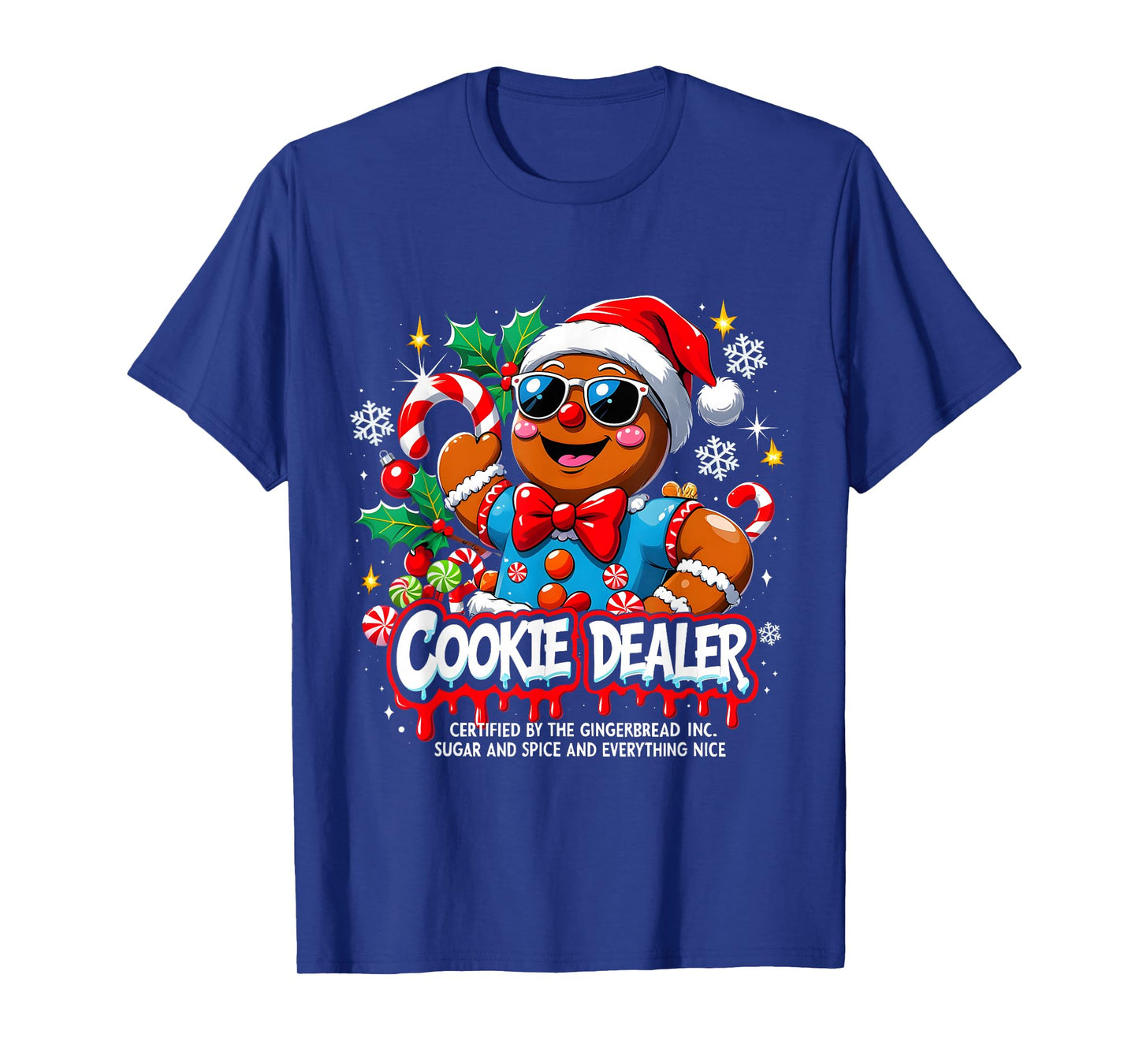 Cookie Dealer Funny Gingerbread Christmas Art T-Shirt