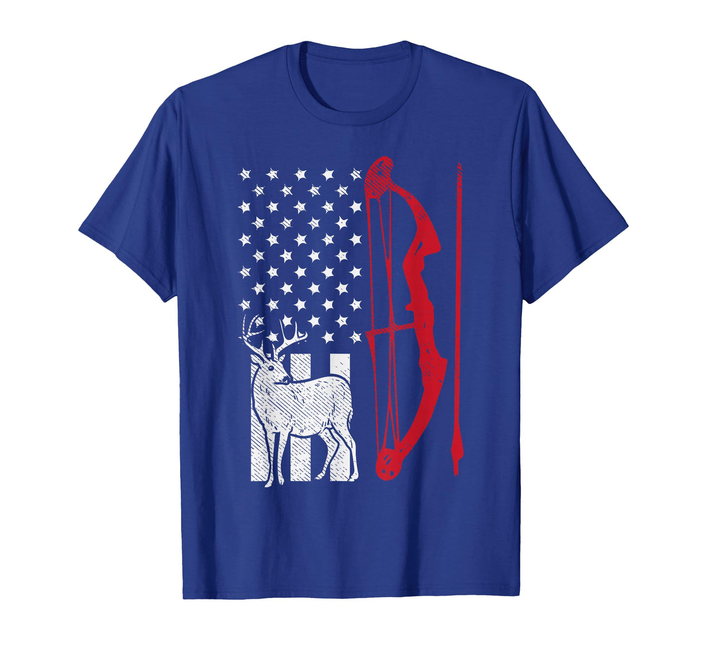 American Deer Flag Bow Hunting Archery Archer Hunter Gift T-Shirt
