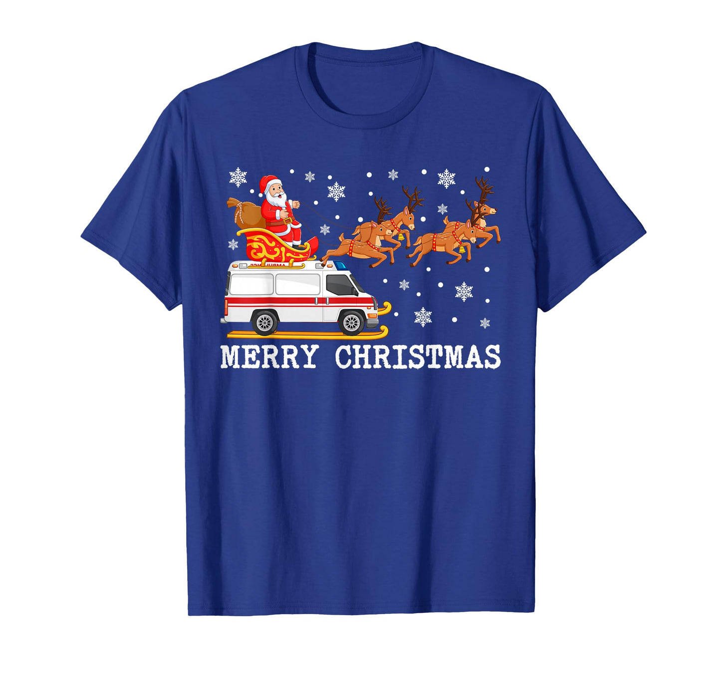 Ambulance Santa Claus Sleigh Christmas For EMS Pajama T-Shirt
