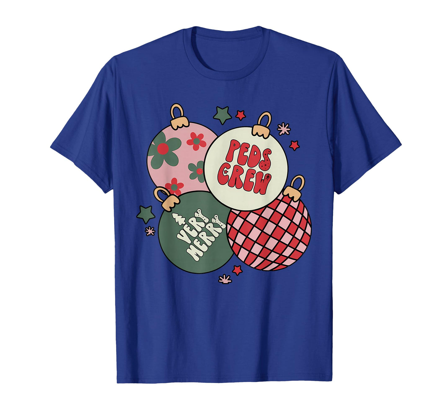 Christmas Ornament Peds Crew Pediatric Nurse Xmas Holiday T-Shirt